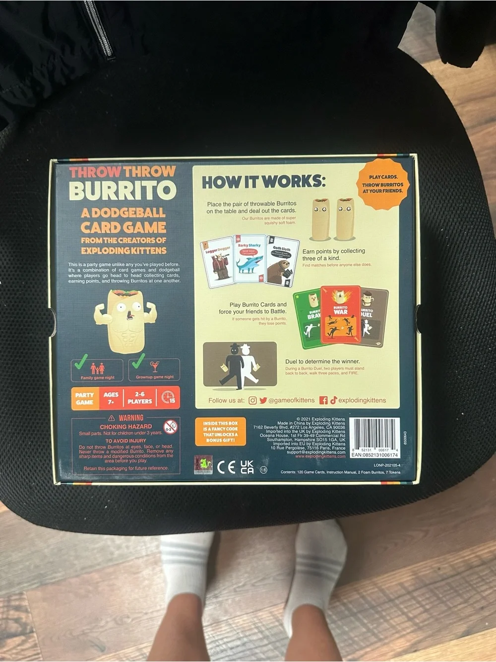Throw Throw Burrito Dodgebal Card Game - Beige Burrito Plush Set by